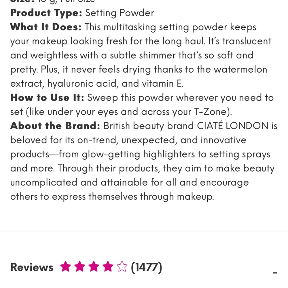 Ciate Watermelon Burst Setting Powder - Picture 2 of 2